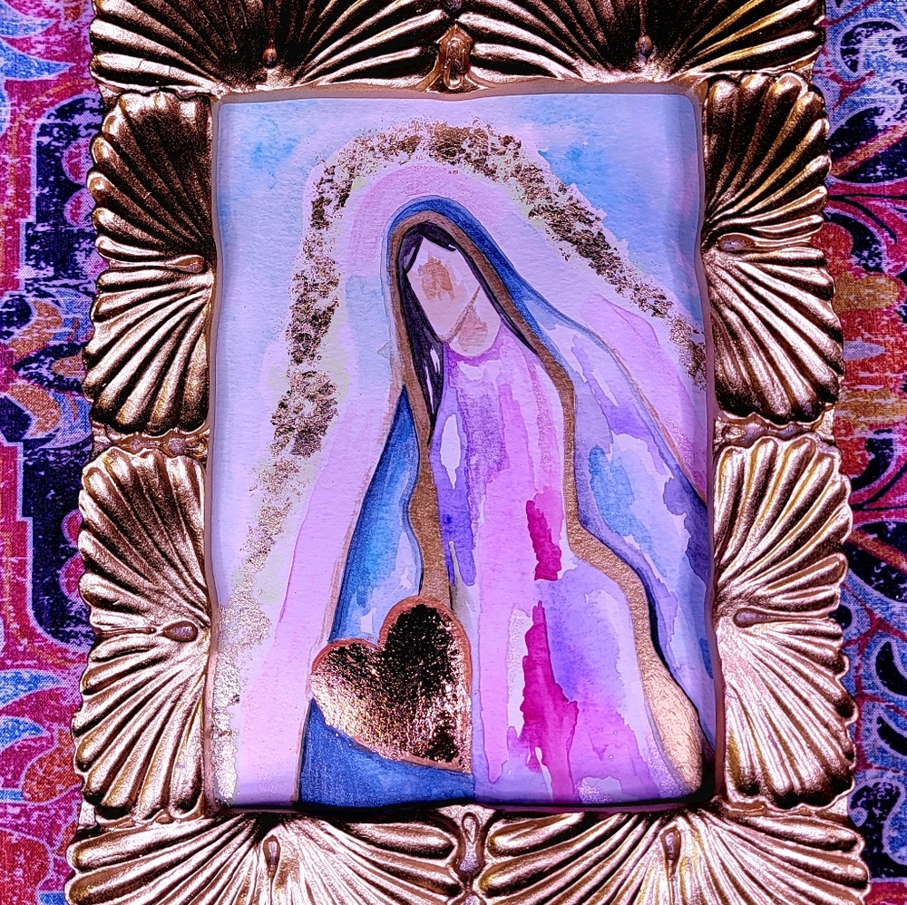 Blessed Mother, The Heart of Mary, Original Painting